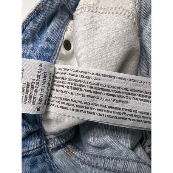 Abercrombie & Fitch Annie High Rise Girlfriend Jeans 26/2R Light Destroyed - Picture 4 of 8